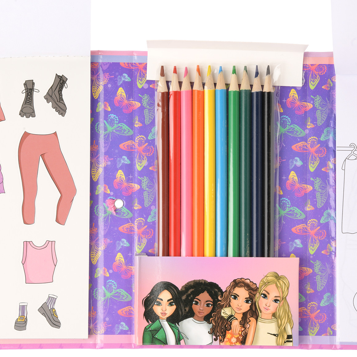 Topolino Glam Girls Mal- und Sticker-Set pink