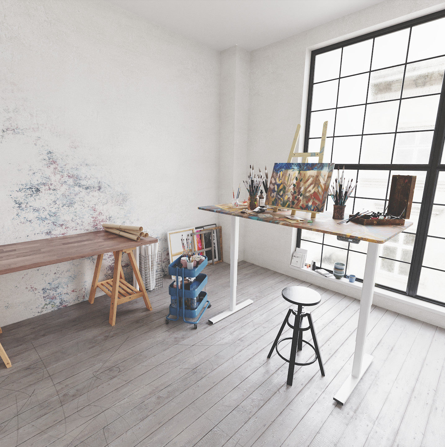 Yaasa Desk Frame - Electrically height-adjustable table frame