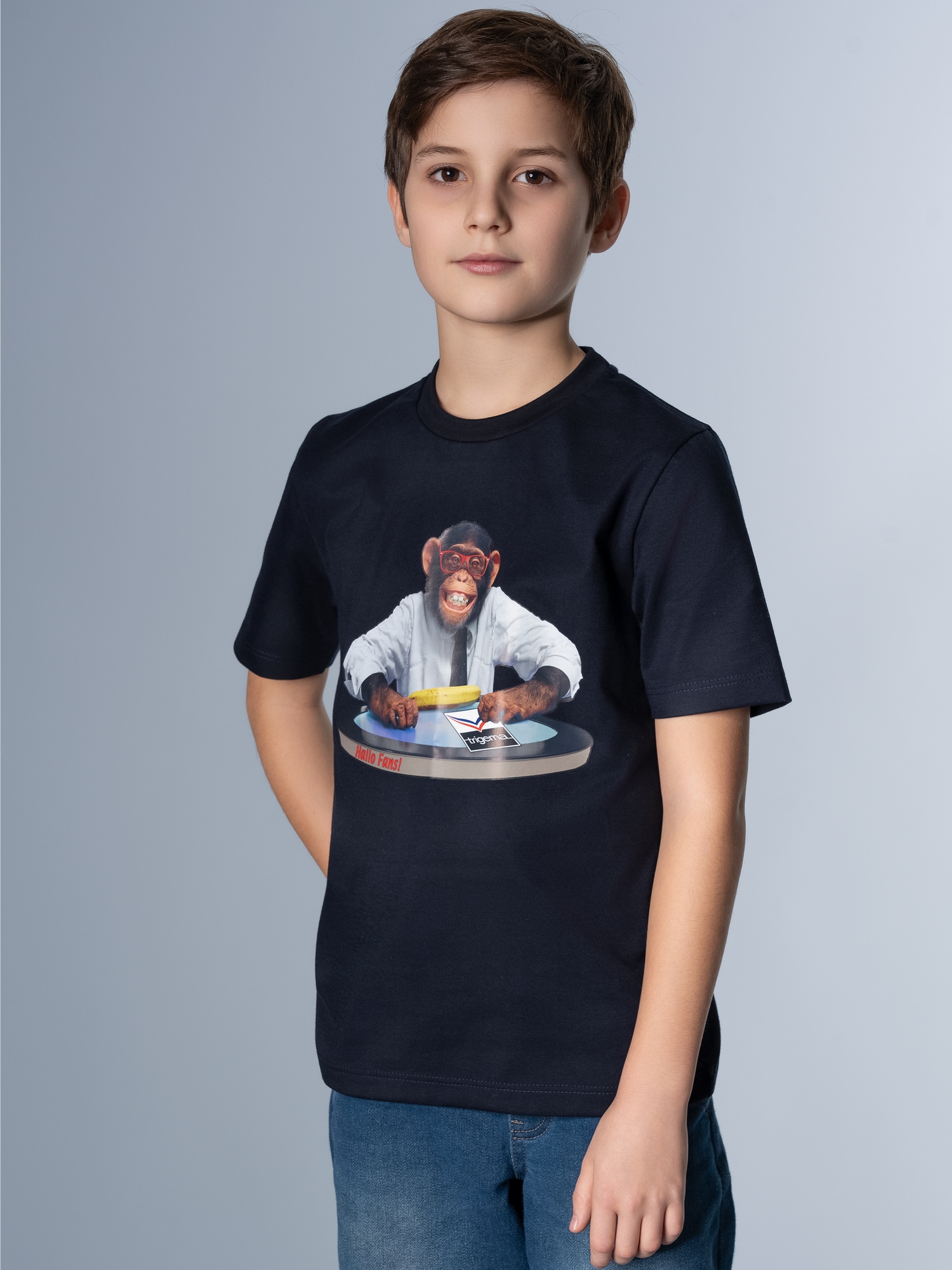 T-Shirt TRIGEMA Affe Navy