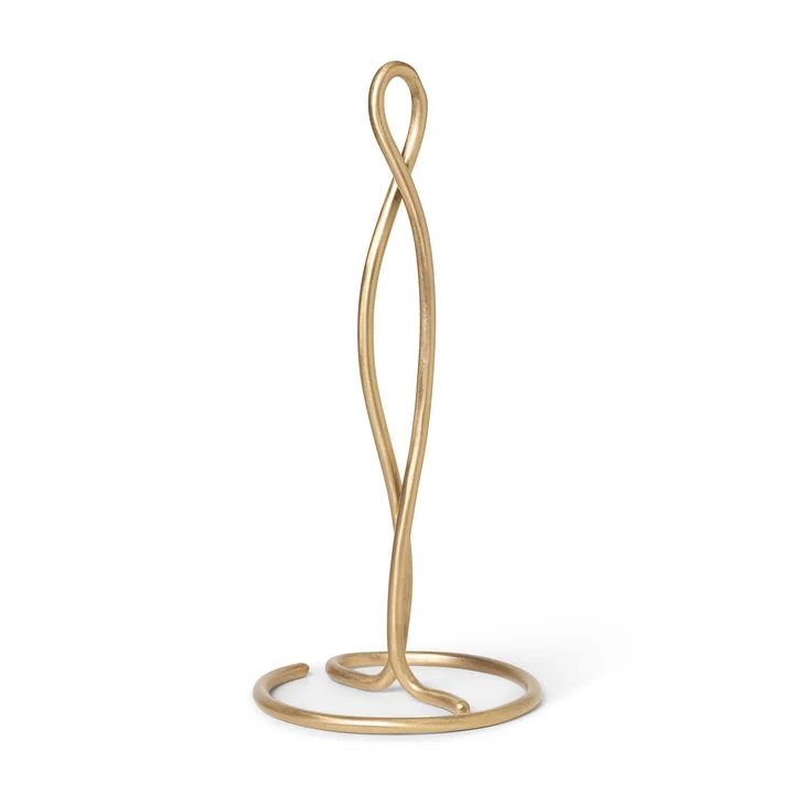 Ferm Living - Curvature Küchenrollenhalter, Messing