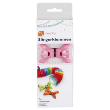 Clenchy Slingerklem rose - 4 stuks