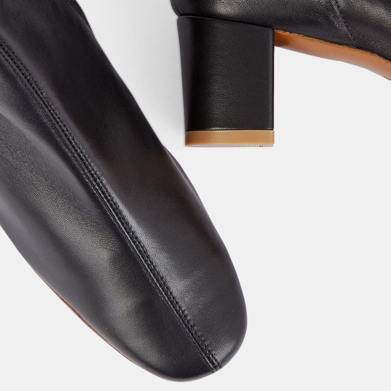 By Far Bottines en Cuir Didi noires - Talon 6 cm