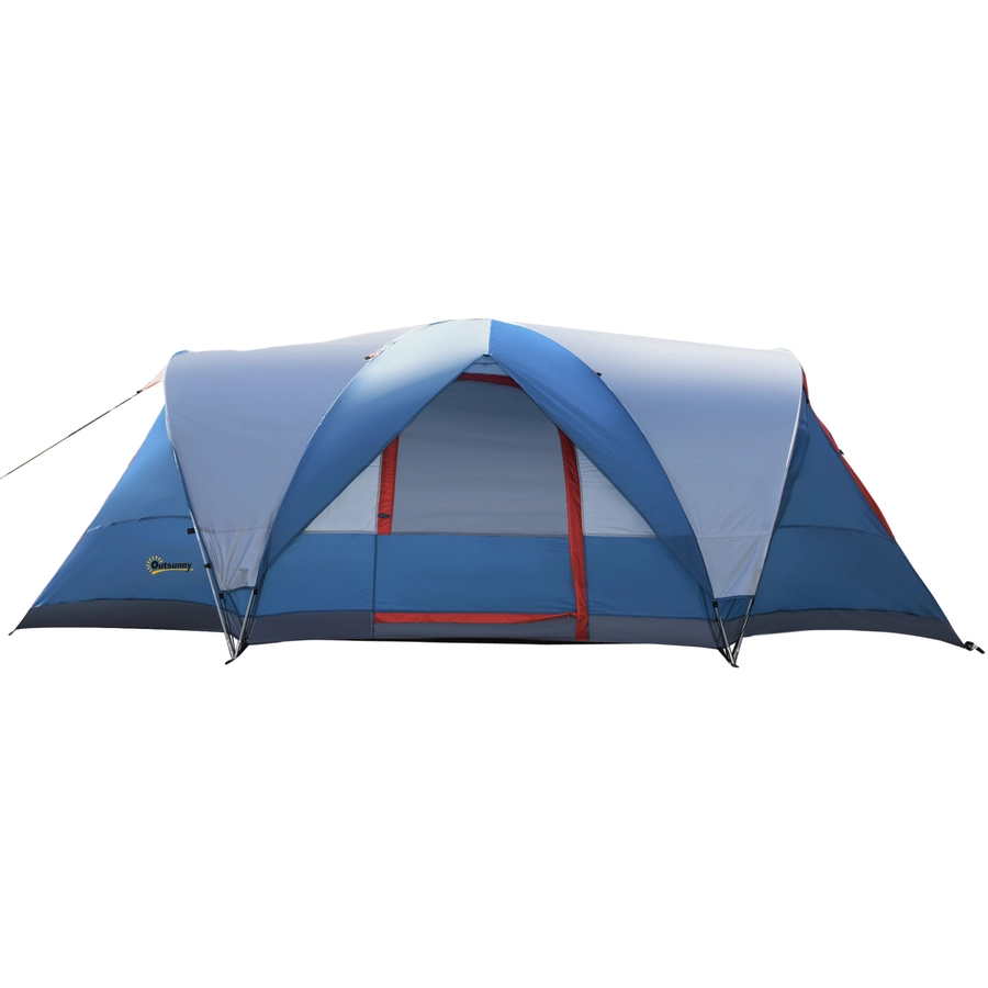Outsunny Campingzelt mit 2 Türe blau