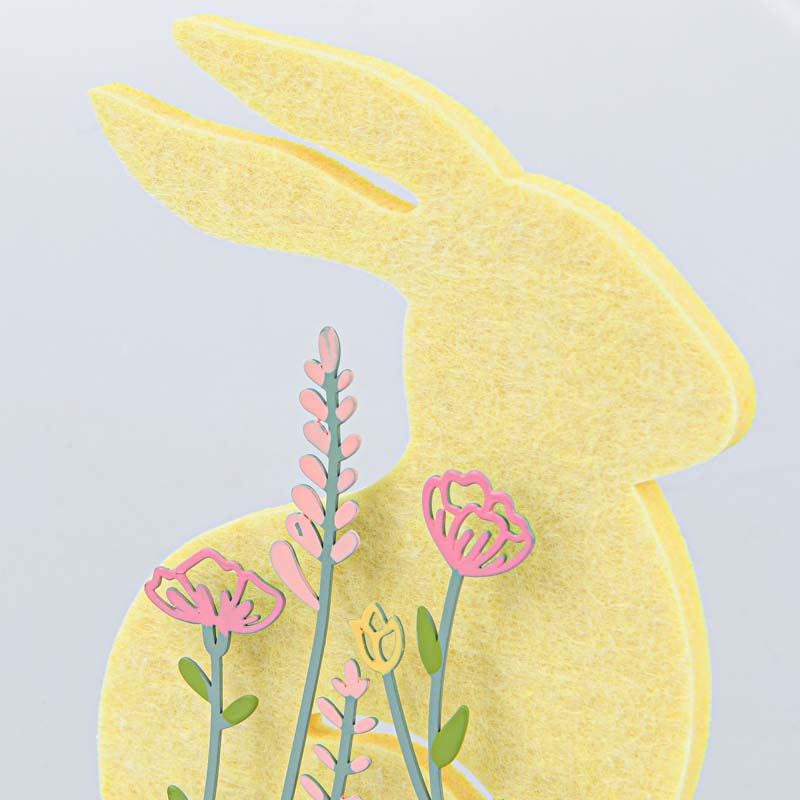 Lapin feutrine jaune