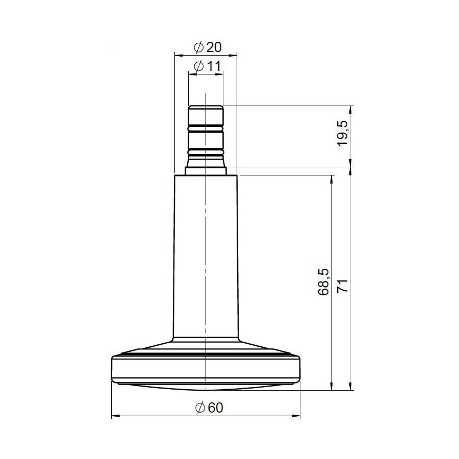 Stuhlgleiter STATO-M Metall, Kunststoff hjh OFFICE