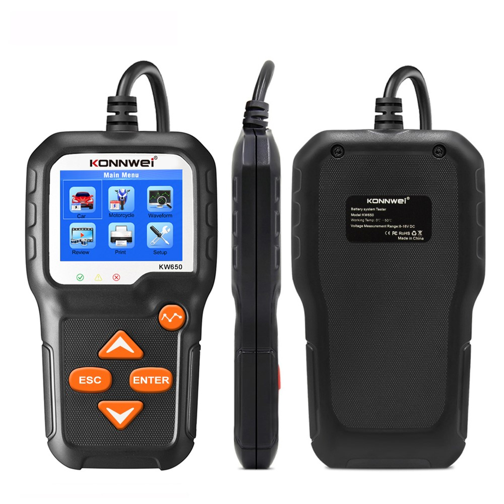 Auto Batterietester KFZ Spannungswiderstand Prüfgerät mit LED Display CCA 100-2000