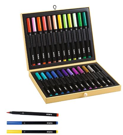 Djeco Brush Pens - 24 St.