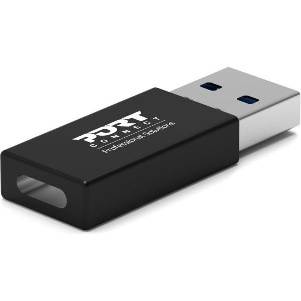Port Designs 900154 changeur de genre de câble USB-A USB-C Noir
