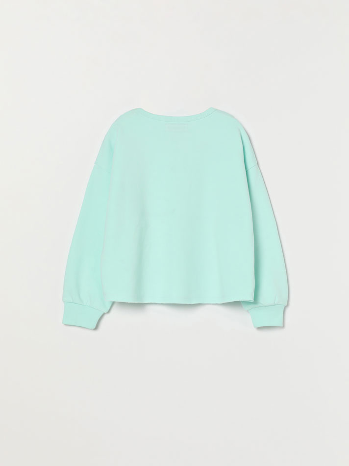 Conjunto de 4 peças composto por moletom, camiseta, shorts e leggings - Verde Pastel