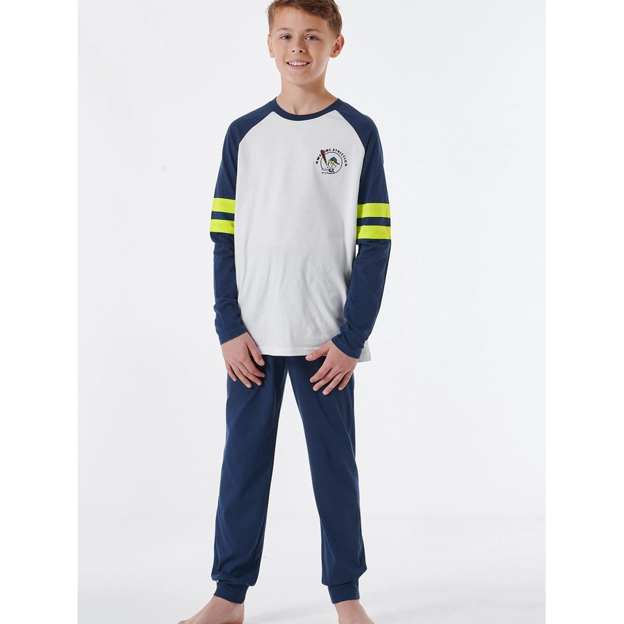 Schiesser Pyjama Organic Cotton nachtblau