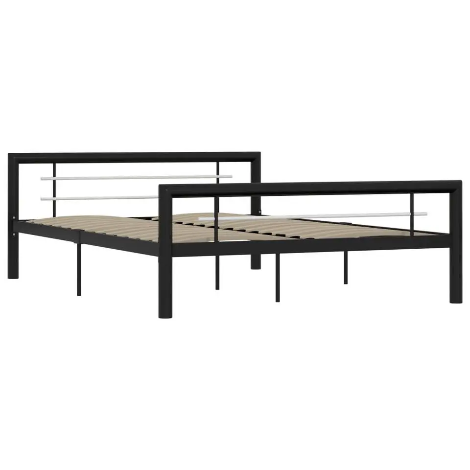 vidaXL - Bed frame met hoofdeinde - Wit - Massief grenenhout - 140x190 cm