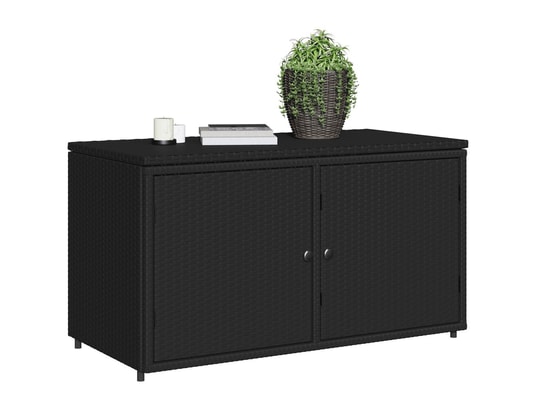 VIDAXL - Armoire de jardin Armoire de rangement jardin noir 110x55x60,5 cm résine tress...