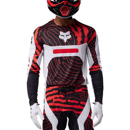 Maillot cross Fox FLEXAIR IMPRESSION 2025 - Blanc / Noir