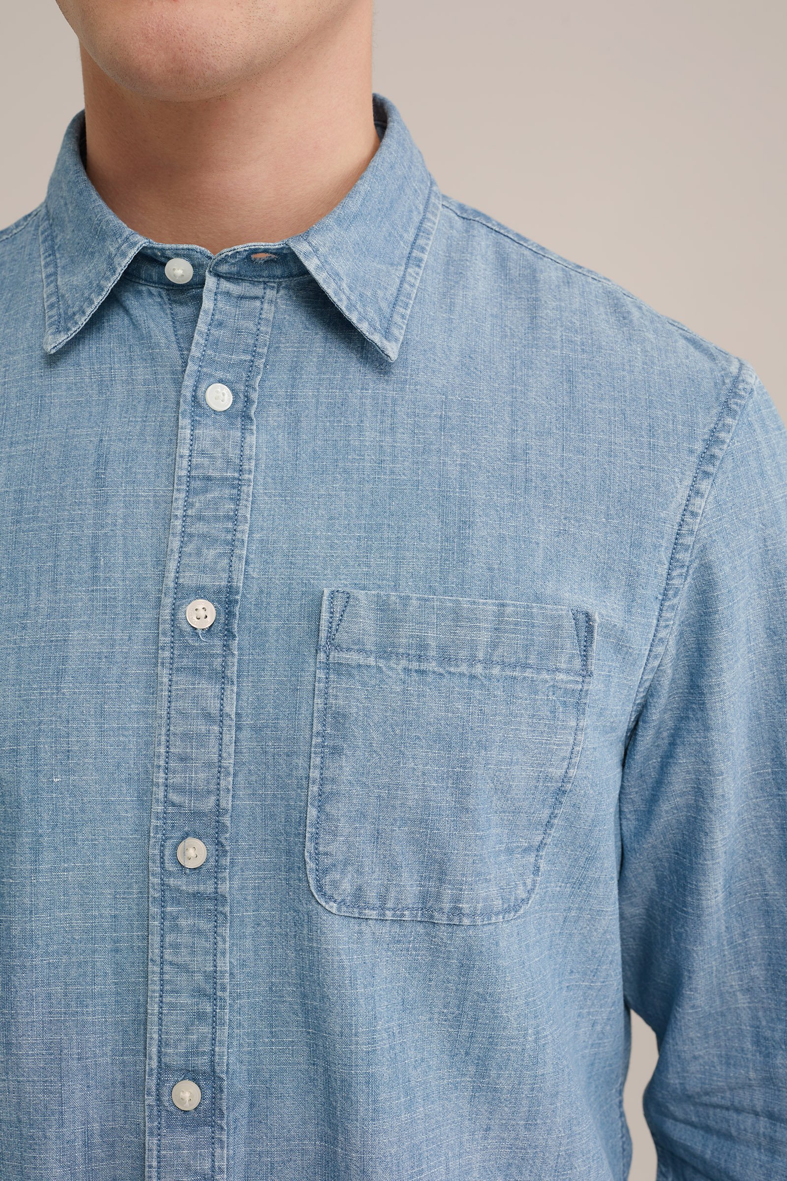 denim blouse WE Fashion Lichtblauw