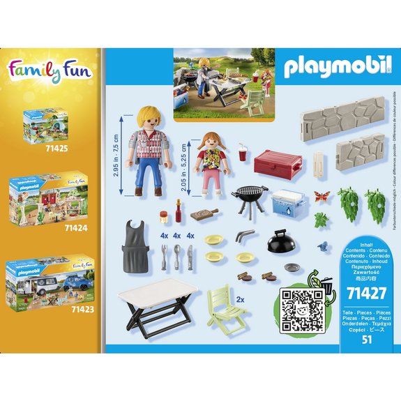 Barbecue avec papa et enfants Playmobil 71427 Family Fun camping