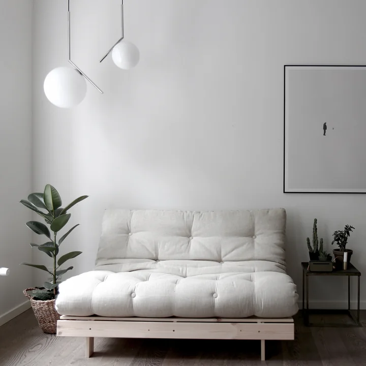 Karup Design - Roots Schlafsofa, 160 x 200 cm, Kiefer natur / grau (746)