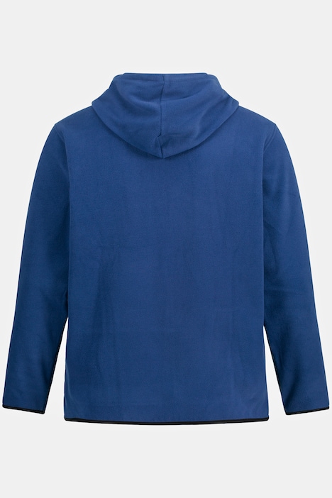 Fleecejacke, Kapuze, Zipptasche, bis 8 XL