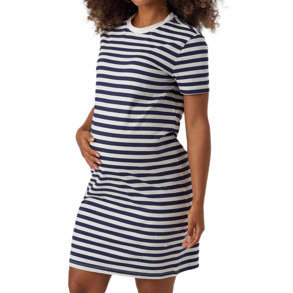 Vero Moda Maternity Robe de Grossesse Marine/Blanche Femme Vero Moda Maternity 20018191