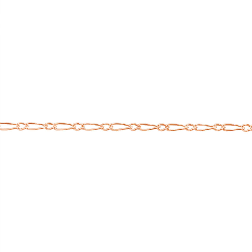 Bracelet Ophelio Maille Alternee 1/1 Or Rose