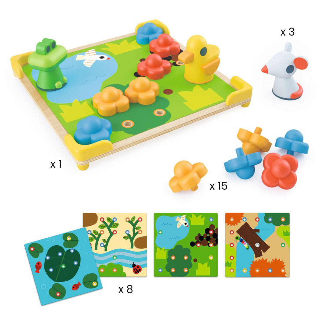 Djeco mozaïekpuzzel mosaïco ducky & co