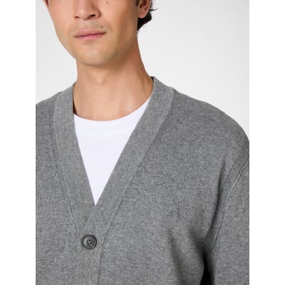 Herren-Strickjacke, Graumelange