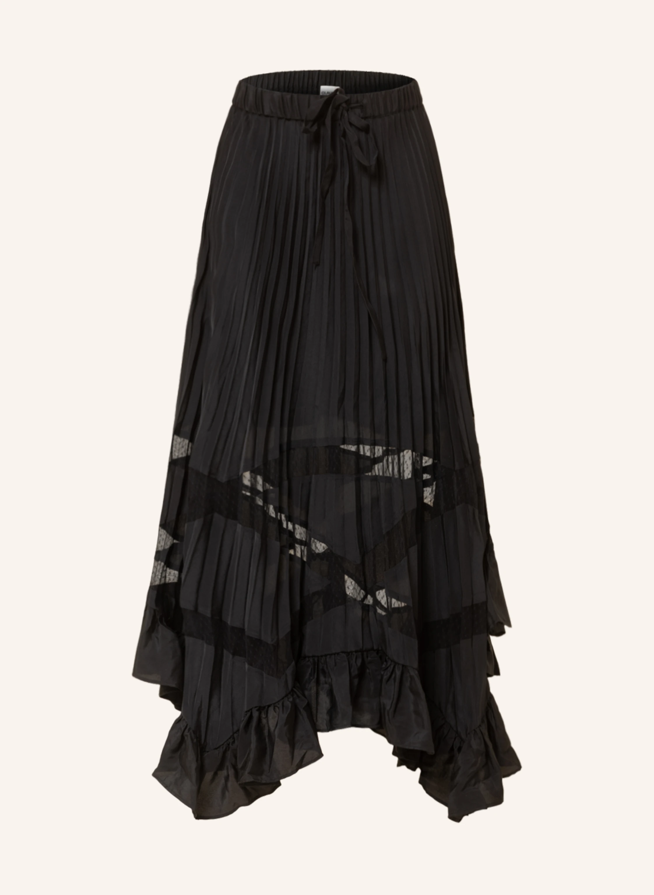 CLAUDIE PIERLOT Plisseerock mit Mesh