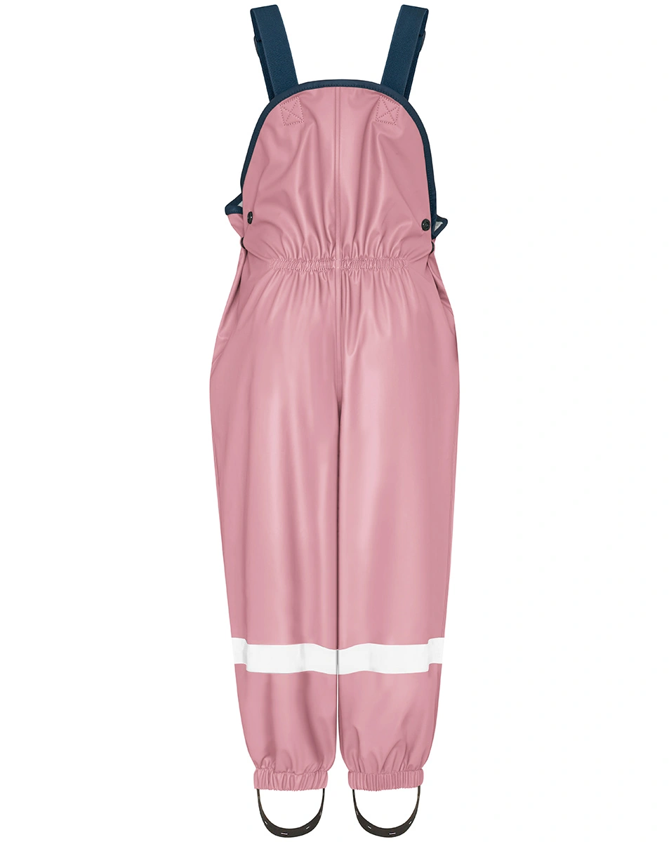 Regen-Latzhose WARM mit Fleecefutter in rosa