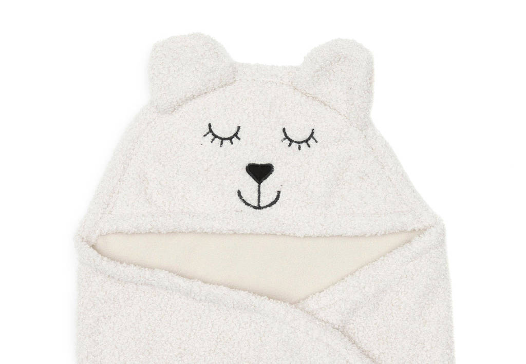 universele wikkeldeken Bear Boucle voor auto 100x105 cm - Oatmeal
