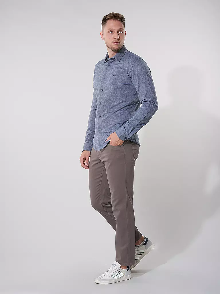 BOSS Hemd Slim Fit MYSOFT blau