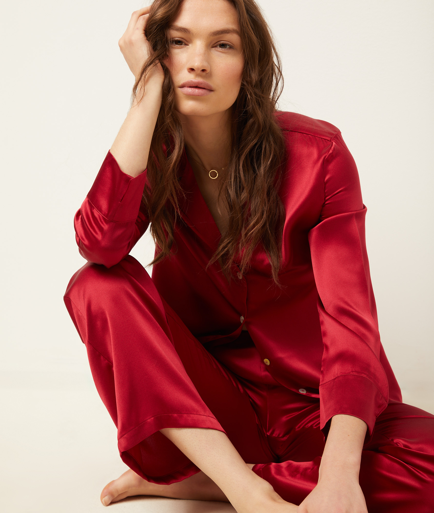 Chemise de pyjama en soie