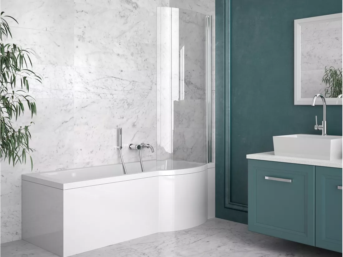 Baignoire INSPIRO 150-160-170 cm x 70 cm pare baignoire - Angle: Droit - Dimensions: 160cm