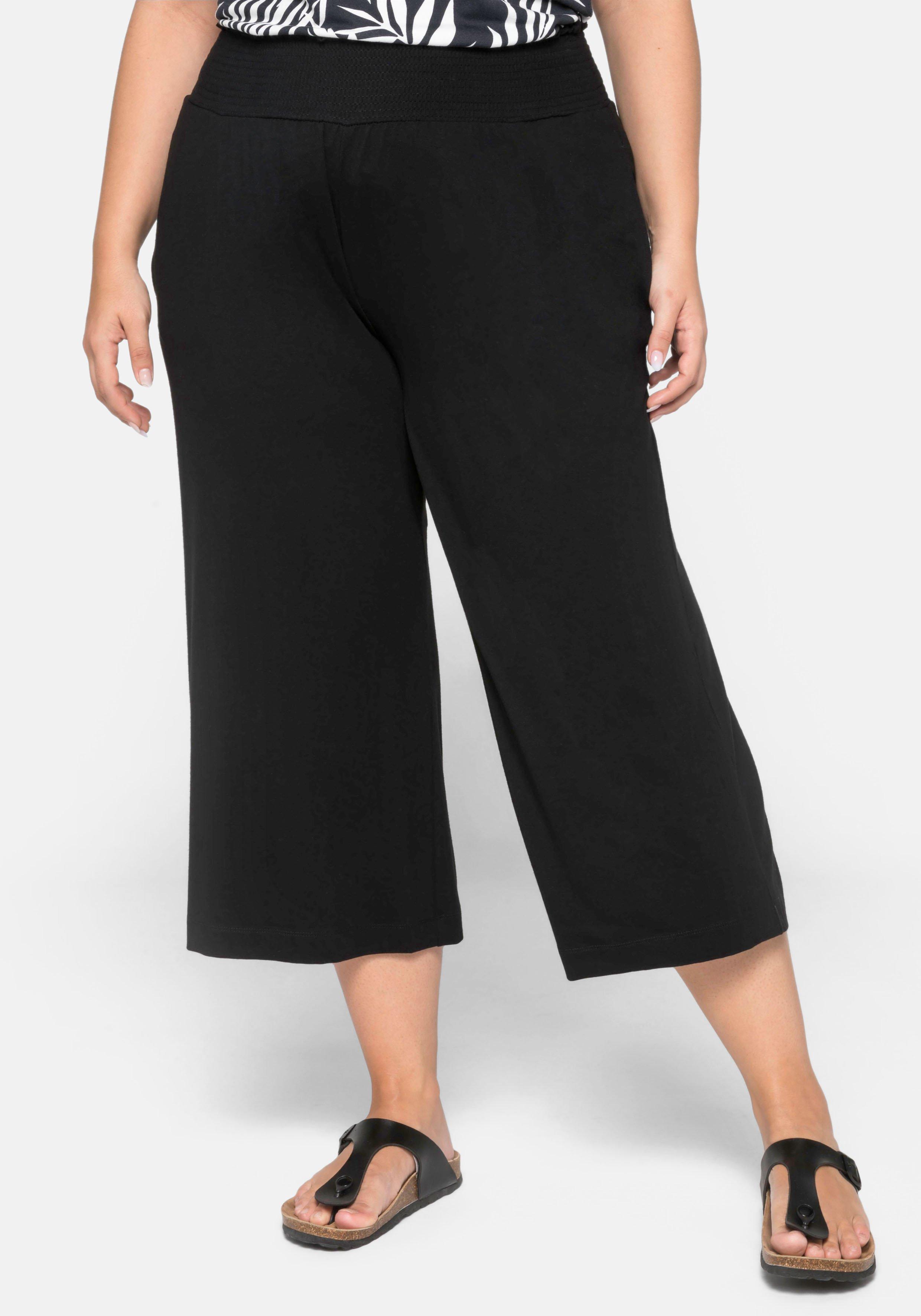 Weite Jerseyhose in 3/4-Länge