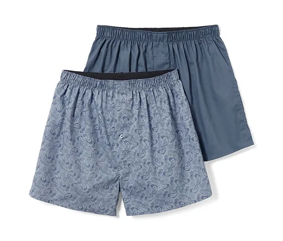 2 Web-Boxershorts, blau