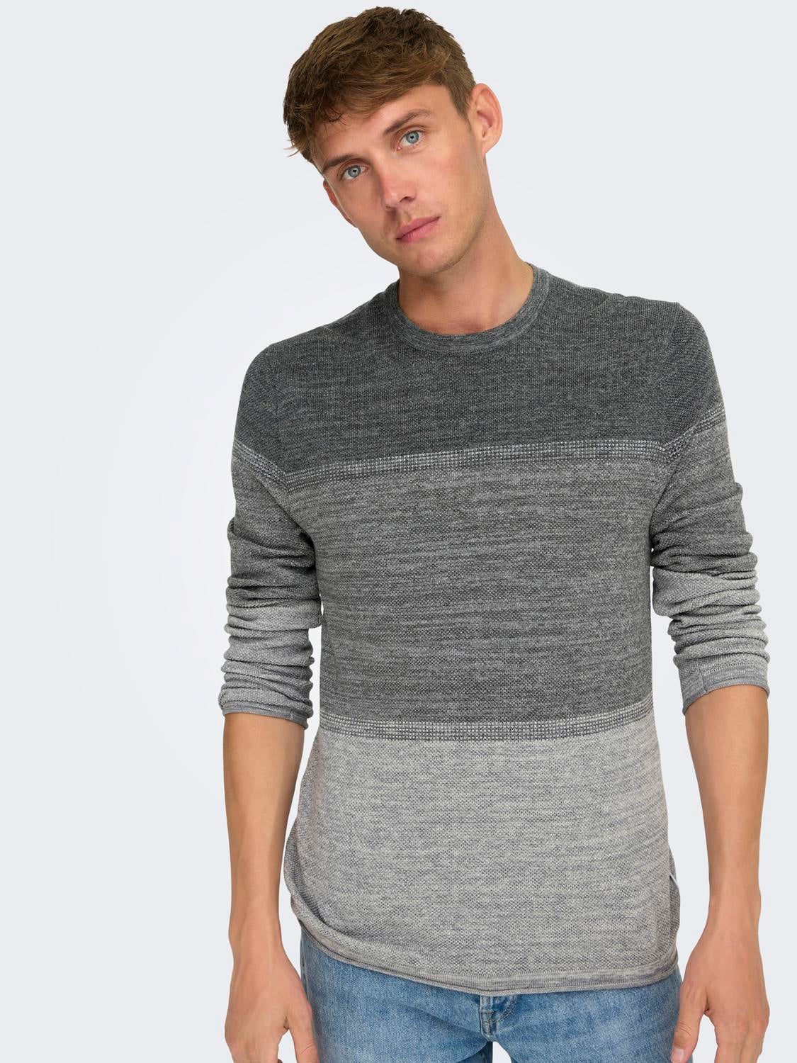 ONSFELIX Pullover Light Grey Melange