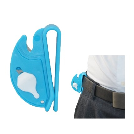 (65x40mm) Mini Ballon Bandschneider Messer Gürtelclip Cutter für Schnüre   Polybänder - Assortiert
