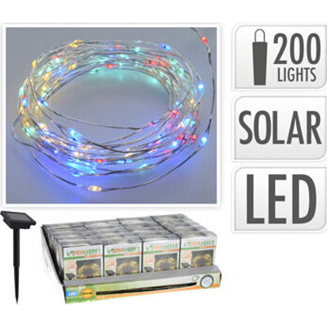 Merle solcelle wirelight 200 stk. multifarvet