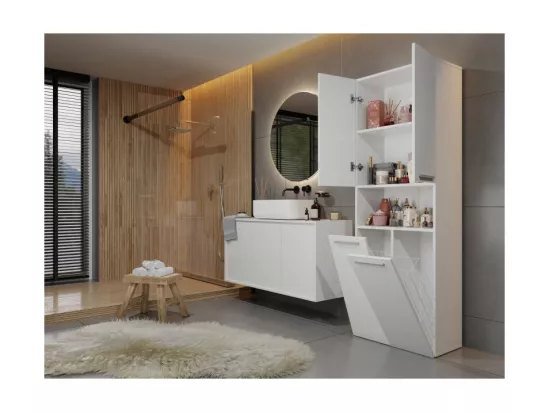 Étagère de salle de bains Nel 2C/DK BLANC