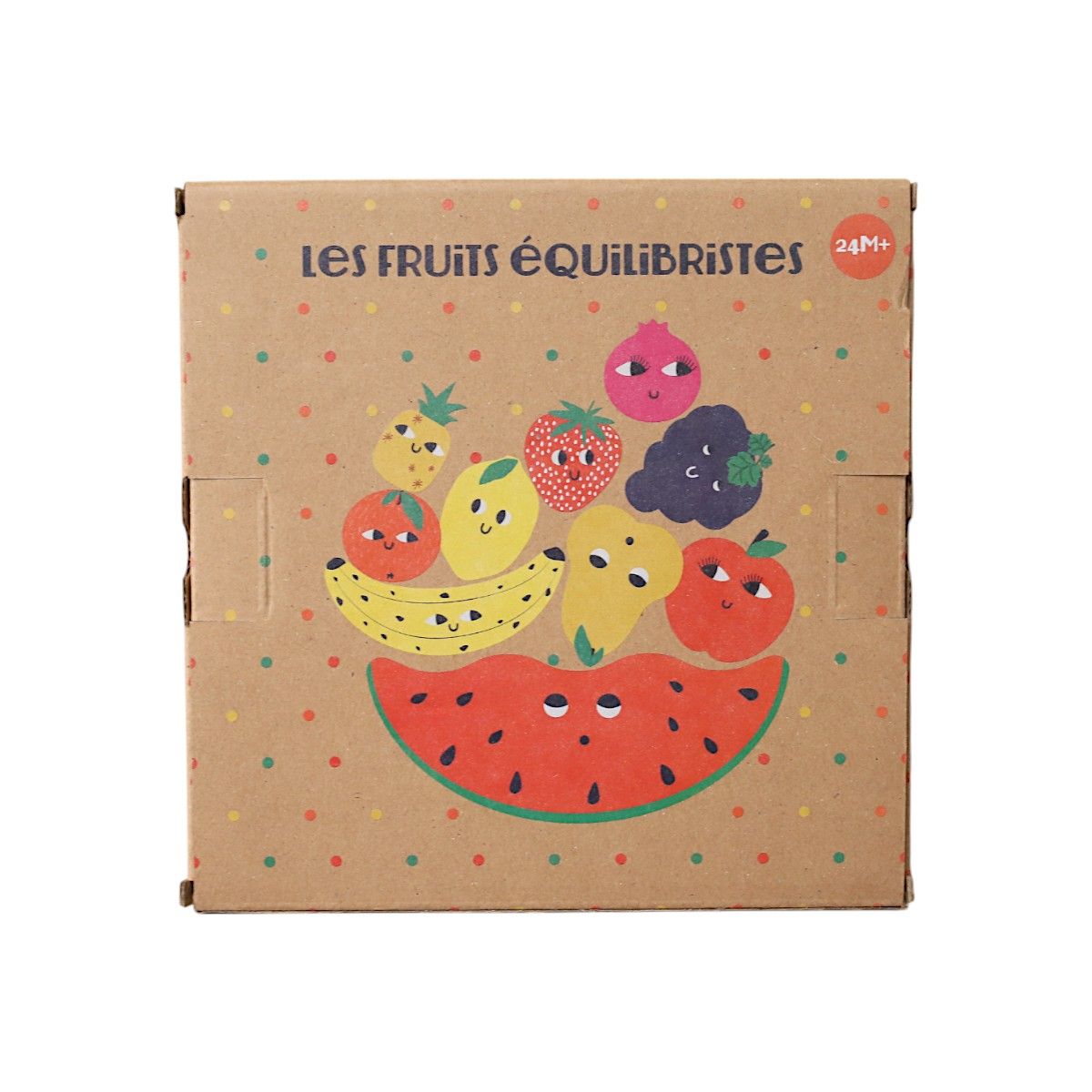 Jeu d'équilibre fruits en bois Mercredi et Patati