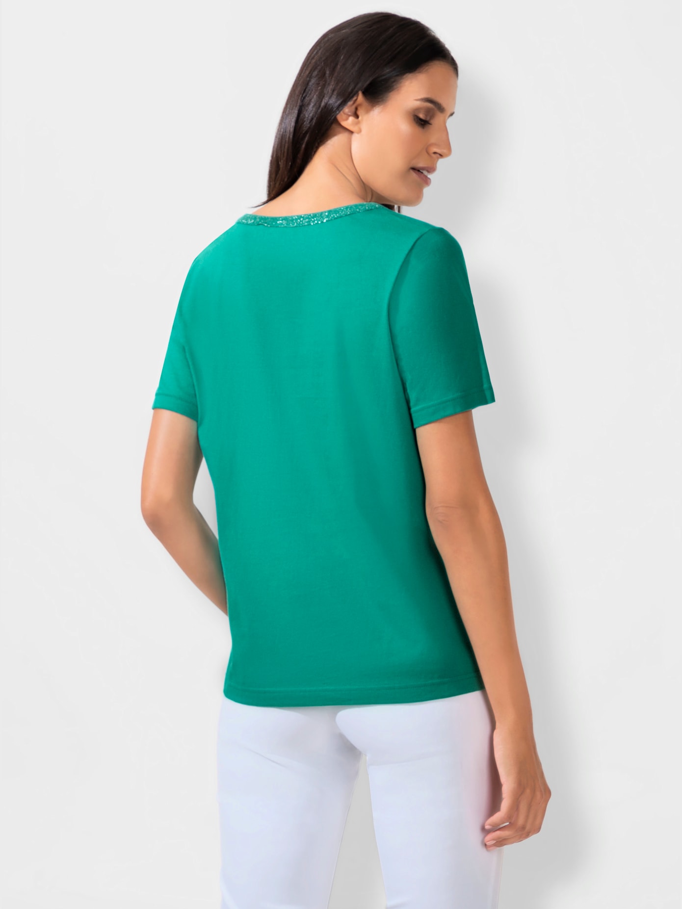 T-shirt à manches courtes détails argentés