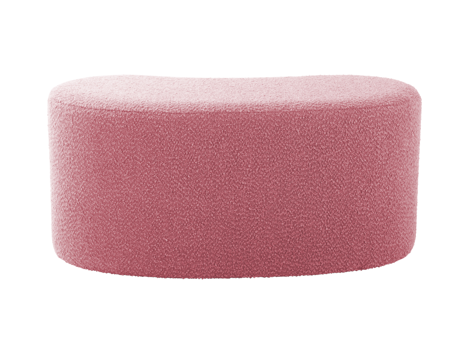 Pouf Ada wave bouclé faded pink