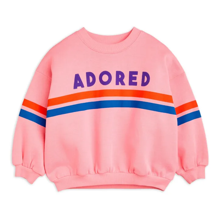 Mini Rodini Sweat Coton Bio Adored | Rose