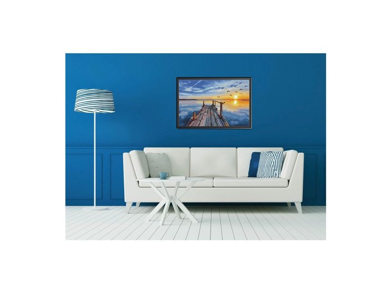 Diamond Dotz Bastelset Diamond Painting Sonnenuntergang See DIY-Kunstwerk