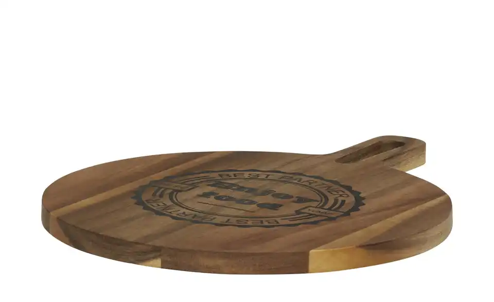 KHG Tablett rund mit Aufdruck Rund, mit Aufdruck "enjoy food"