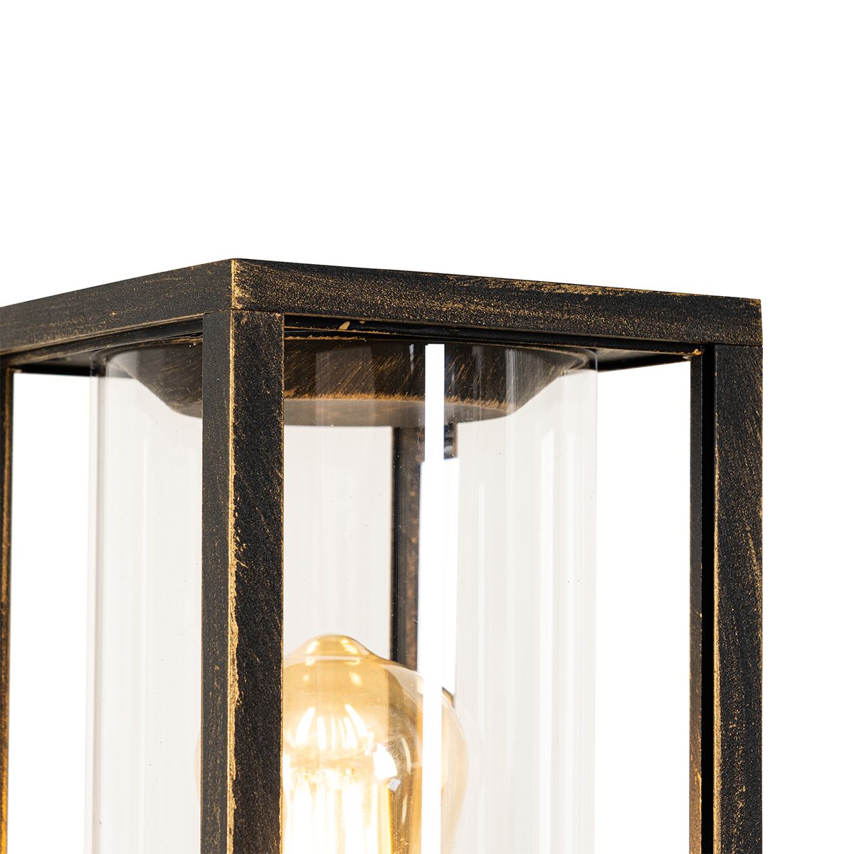 Vintage staande buitenlamp antiek goud 100 cm IP44 - Charlois