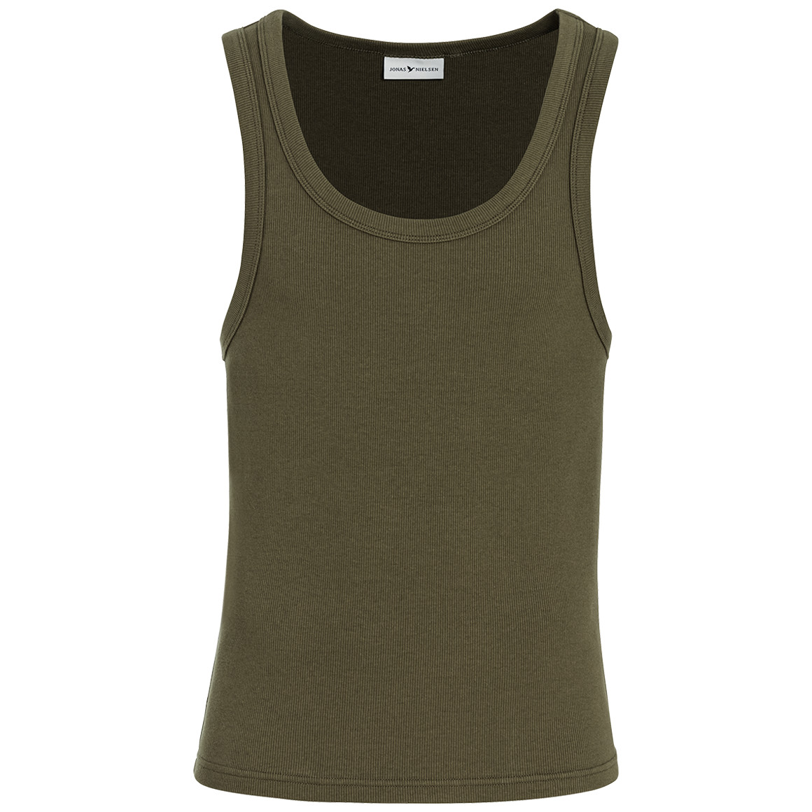 Jonas Nielsen Herren Tanktop in leichter Ripp-Struktur oliv