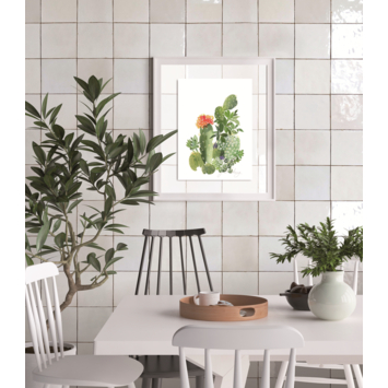 Wandtegel Sava wit 13x13 cm 1m²