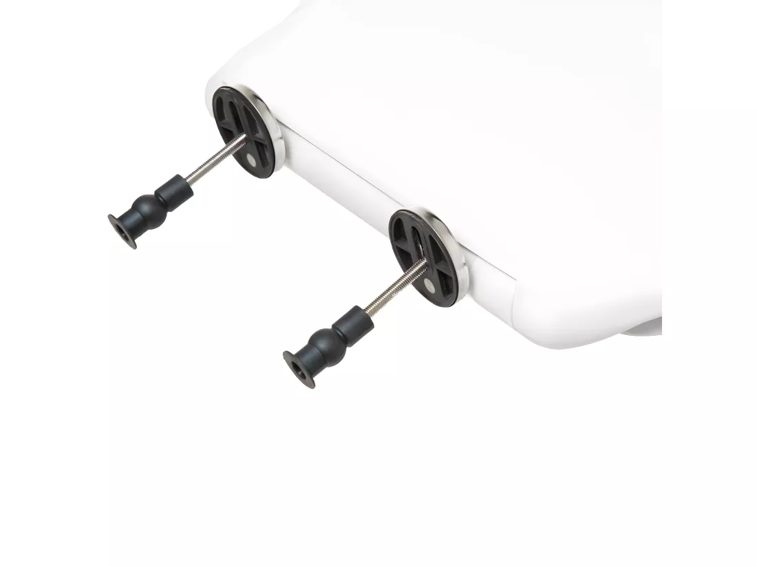 Abattant WC Blanc en Thermodur et Acier inoxydable