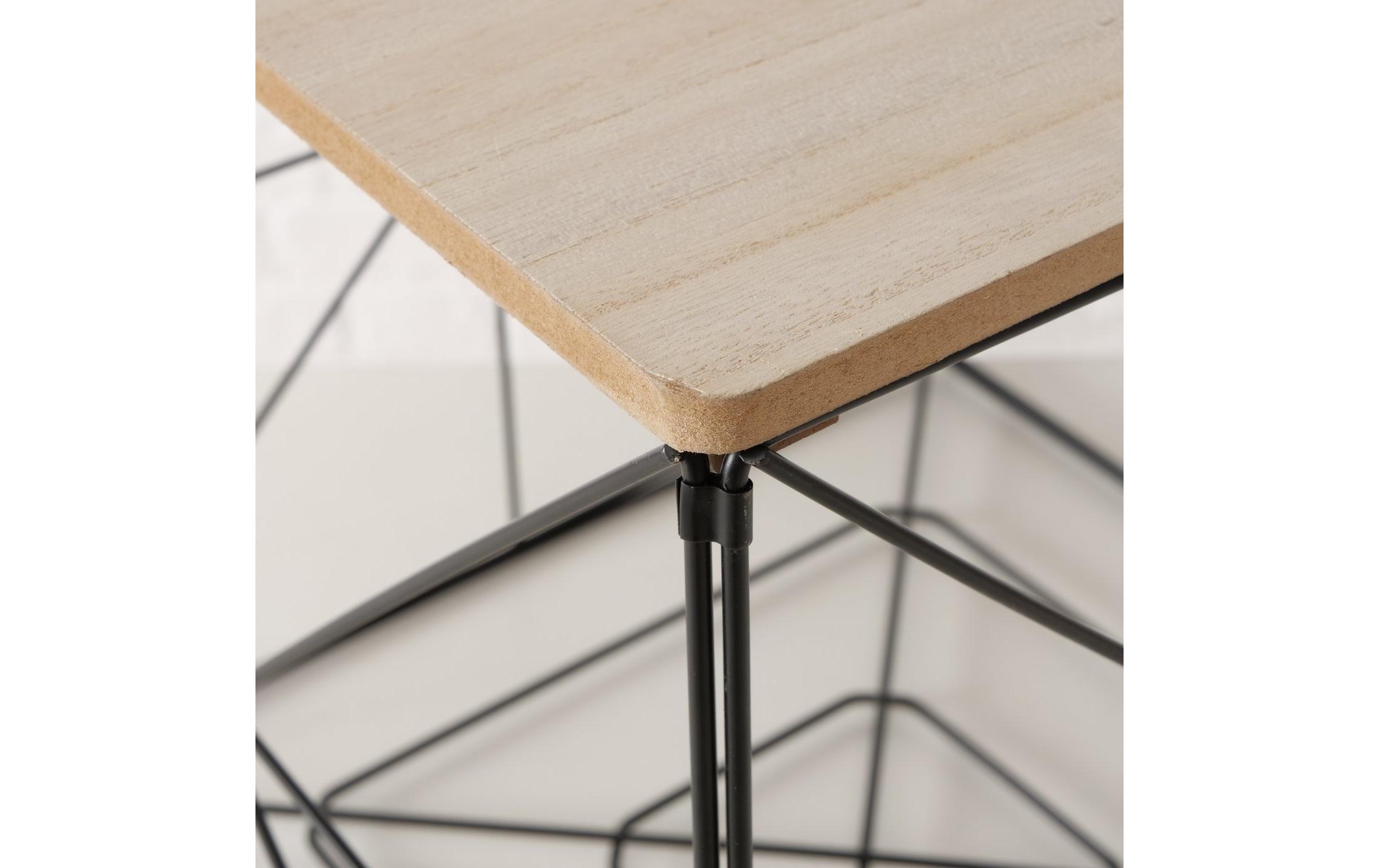 Beistelltisch Kubio 38 x 38 cm, Natur/SchwarzCouchtisch