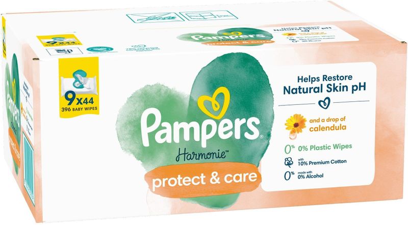 Pampers - Harmonie Protect & Care - Billendoekjes - Calendula - 2376 Doekjes