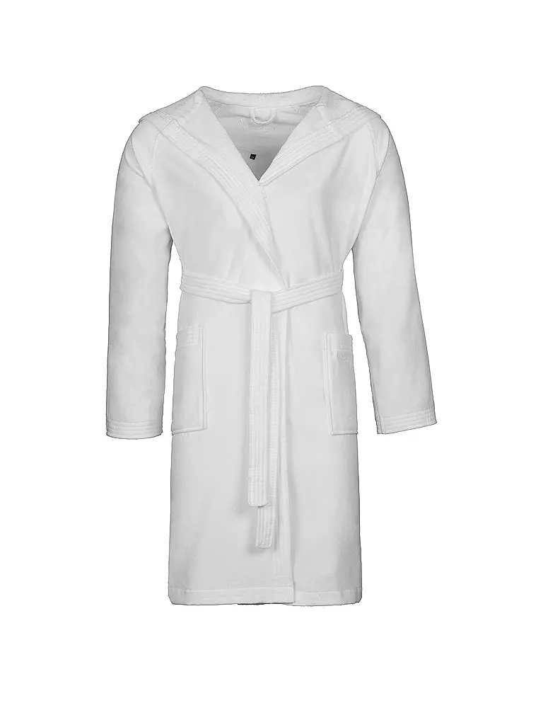 VOSSEN Unisex Bademantel TEXAS Weiss weiss